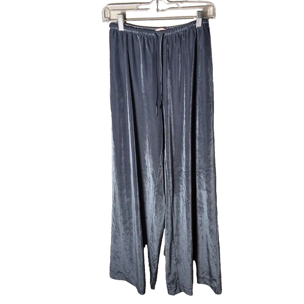 Victoria's Secret Pants Women's Small Gray Velvet Velour Pull On Pajama Lounge